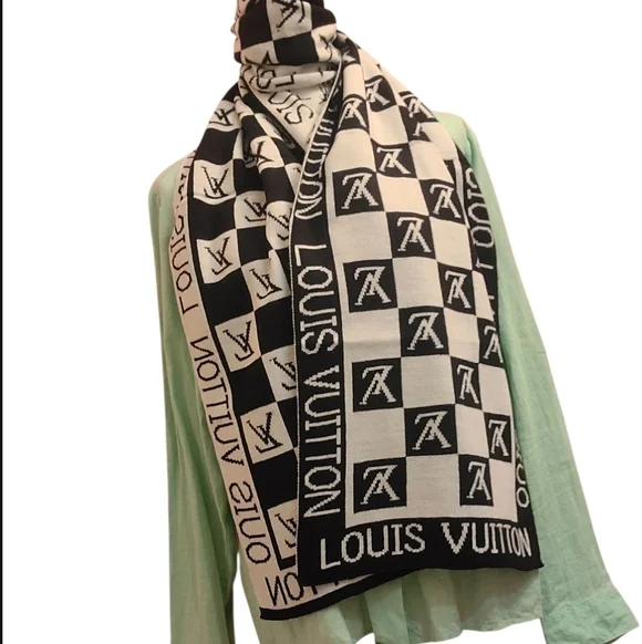 🏅Luxurious LOUIS VUITTON WOOL & SILK SCARF - Picture 5 of 8
